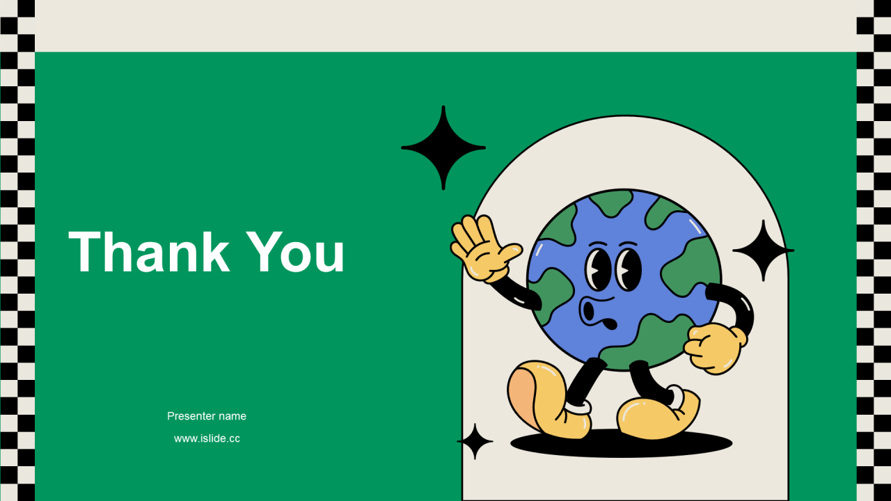 绿色插画卡通植物园环保主题活动PPT模板