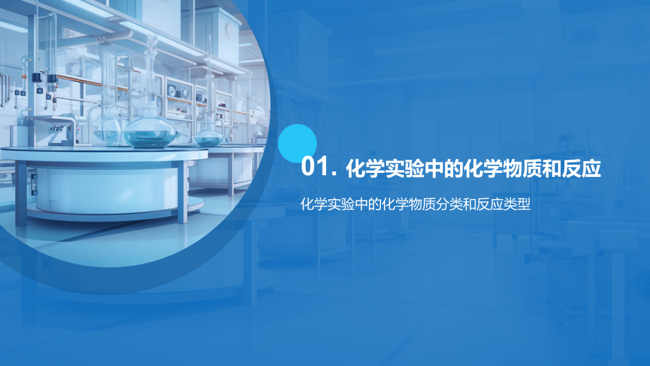 蓝色商务现代化学实验教学PPT模板