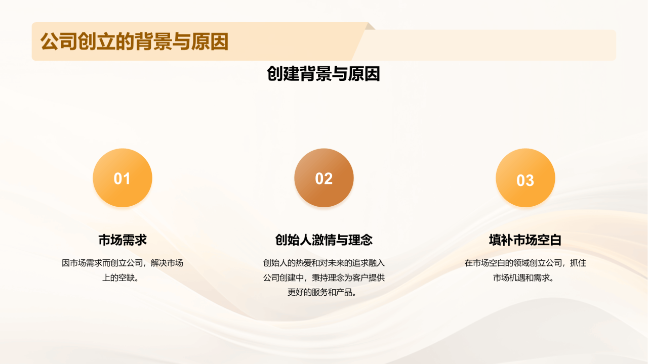 金色简约扁平公司成立周年庆PPT模板
