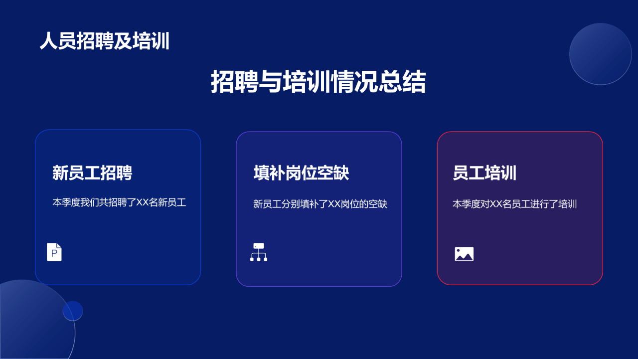 蓝色智能科技部门季度工作总结PPT模板