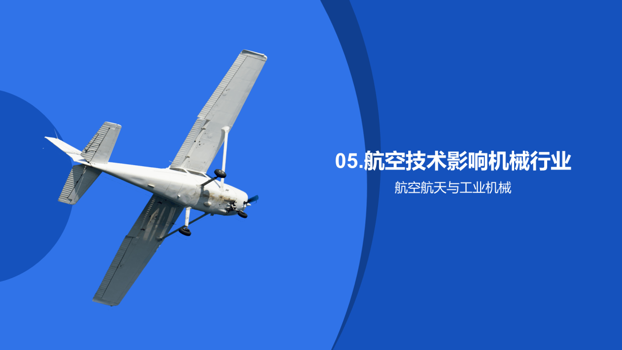 蓝色商务现代探索航空航天产业知识PPT模板