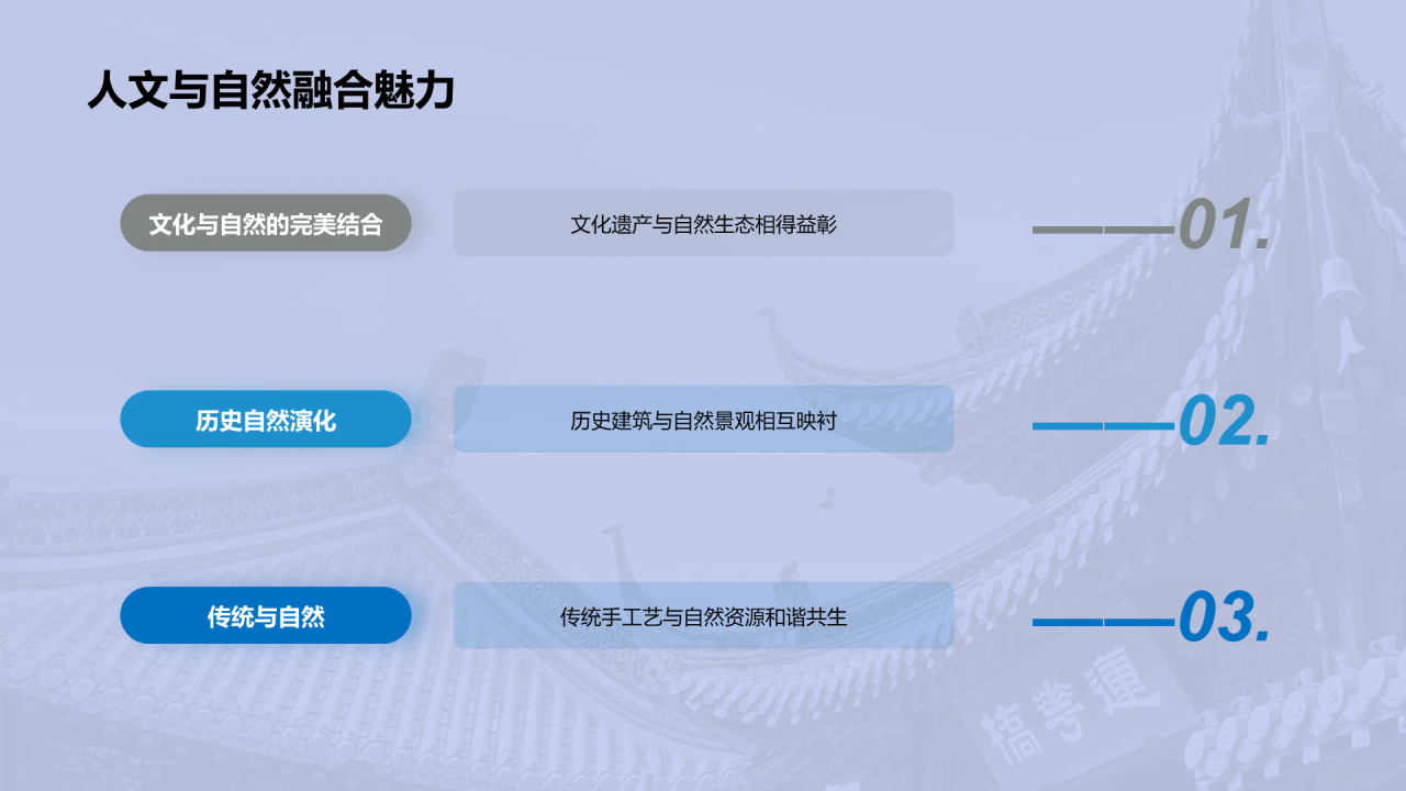 蓝色商务现代探索中国古镇之美PPT模板
