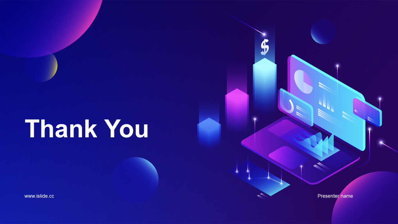 紫色渐变插画优势互补共创辉煌PPT模板