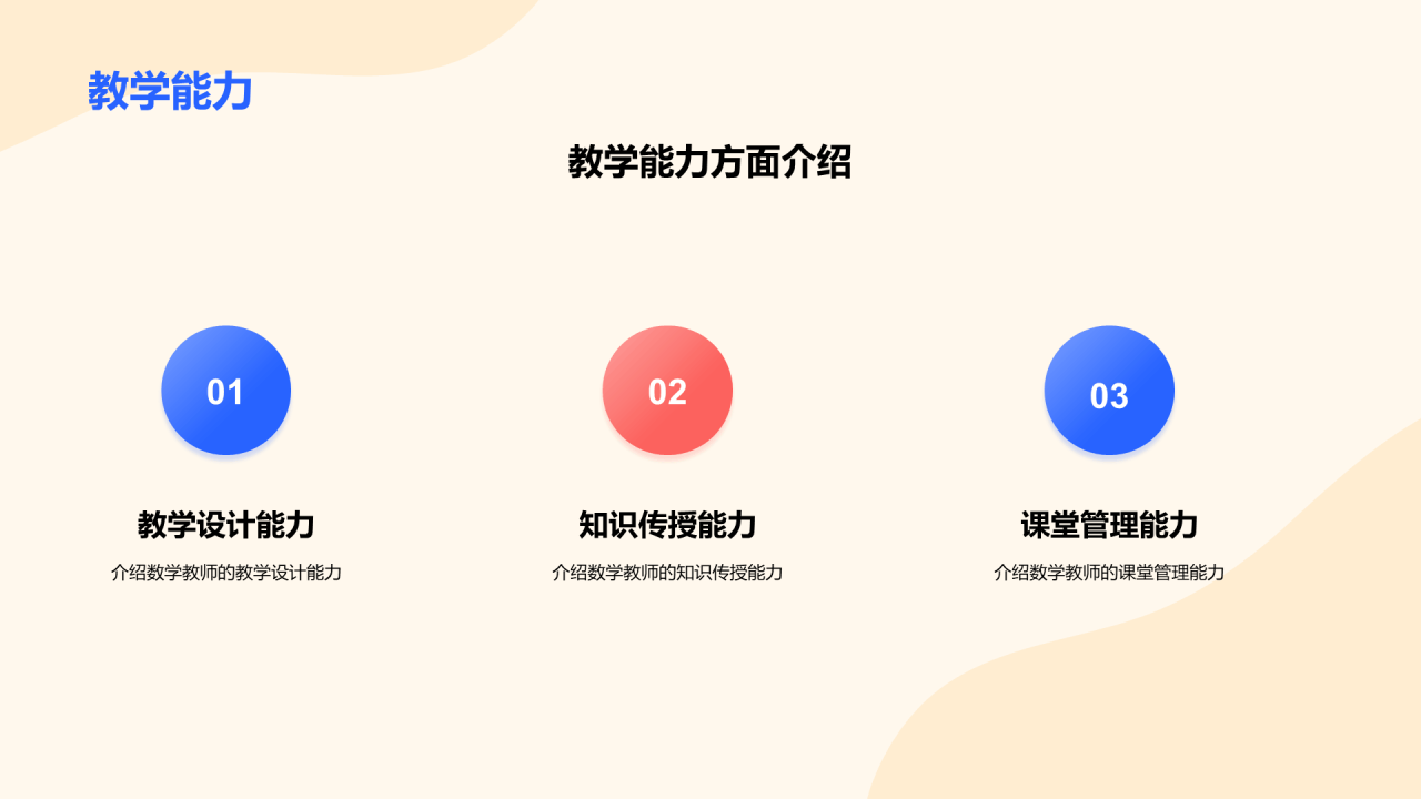 黄色插画教学教师竞聘述职PPT模板