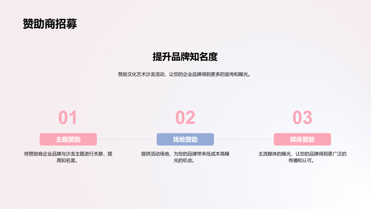 粉色简约文化艺术沙龙PPT模板