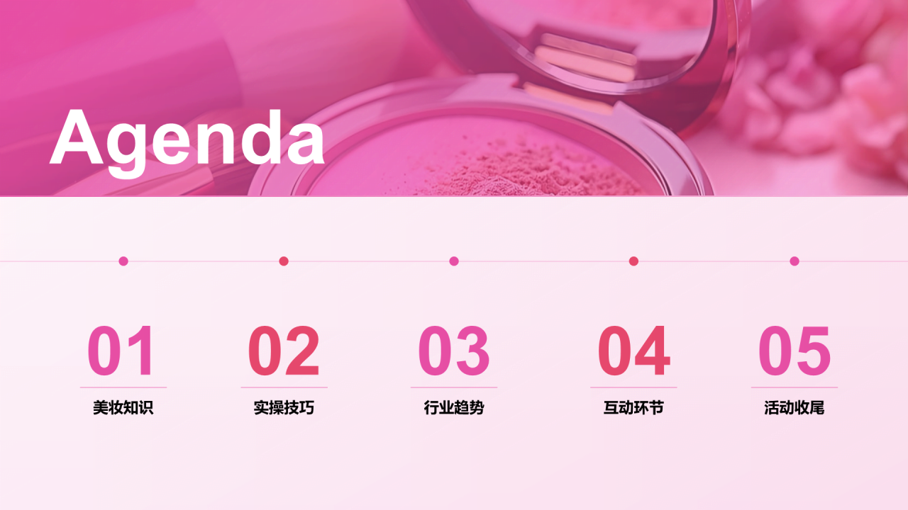 粉色商务现代美妆大师课培训课件PPT模板