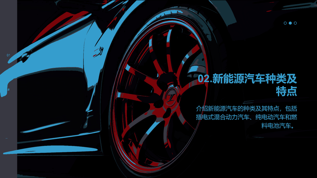 黑色创意酷炫新能源汽车知识介绍PPT模板