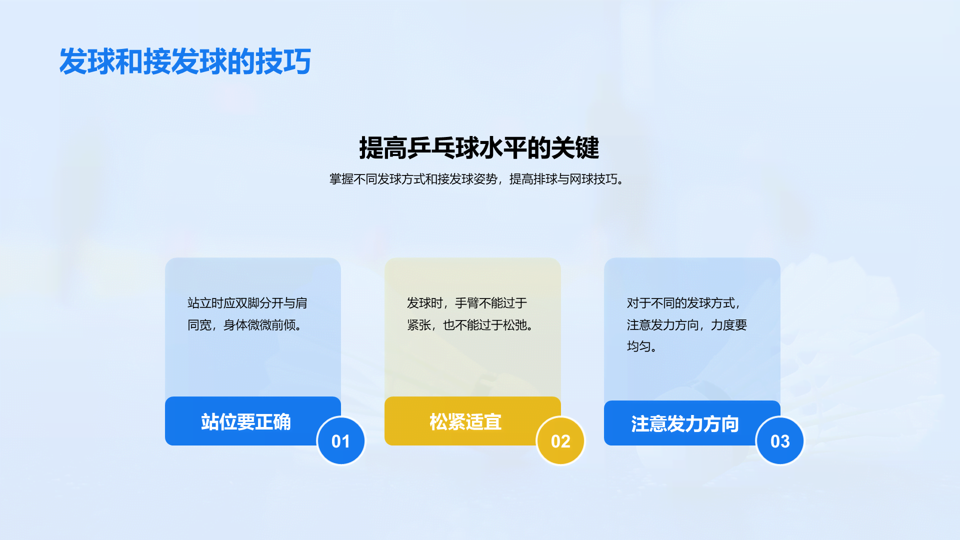 蓝色商务现代球类运动技巧PPT模板
