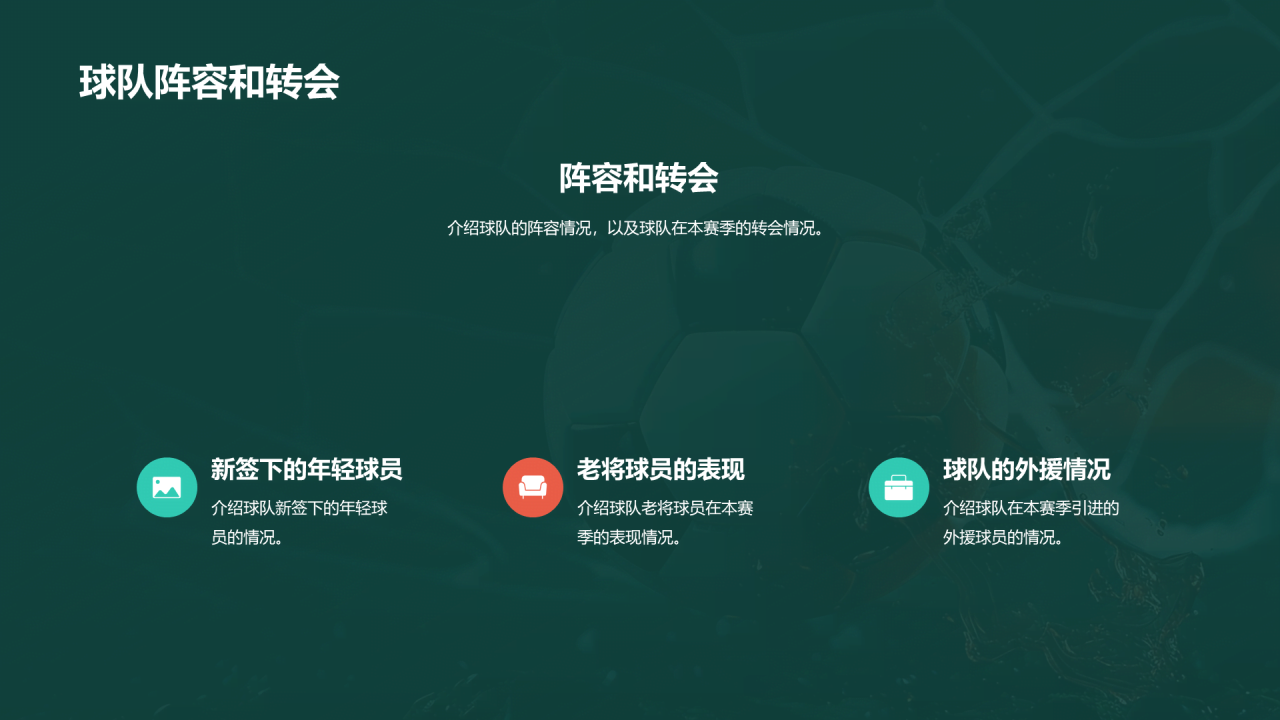 绿色商务现代足球俱乐部赛季总结发布会PPT模板