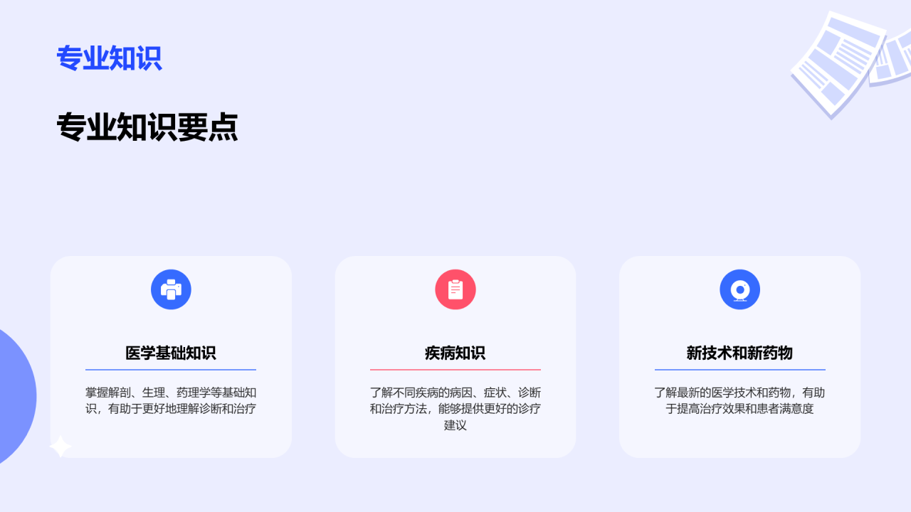 蓝色医疗行业个人总结汇报PPT模板