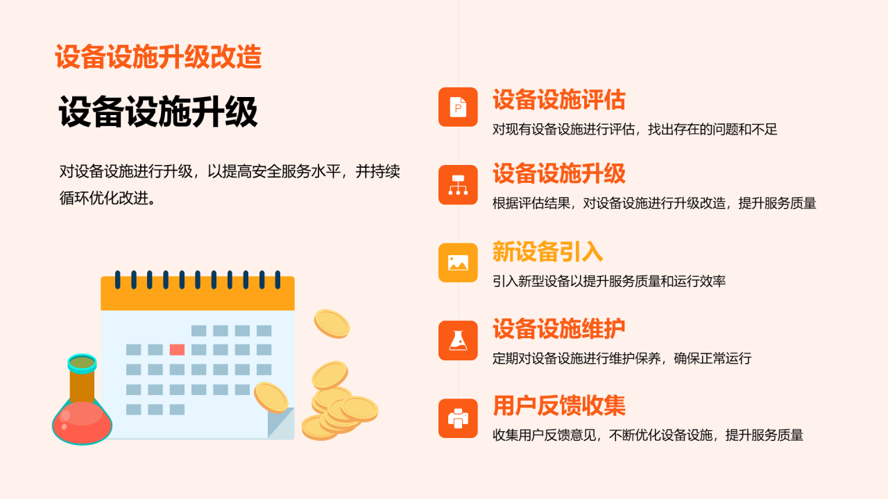 橙色商务现代客流运输安全工作总结PPT模板