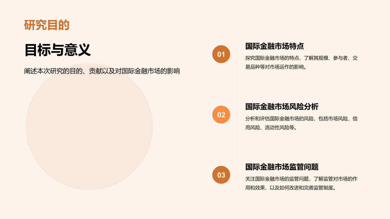 黄色商务现代国际金融市场研究报告PPT模板