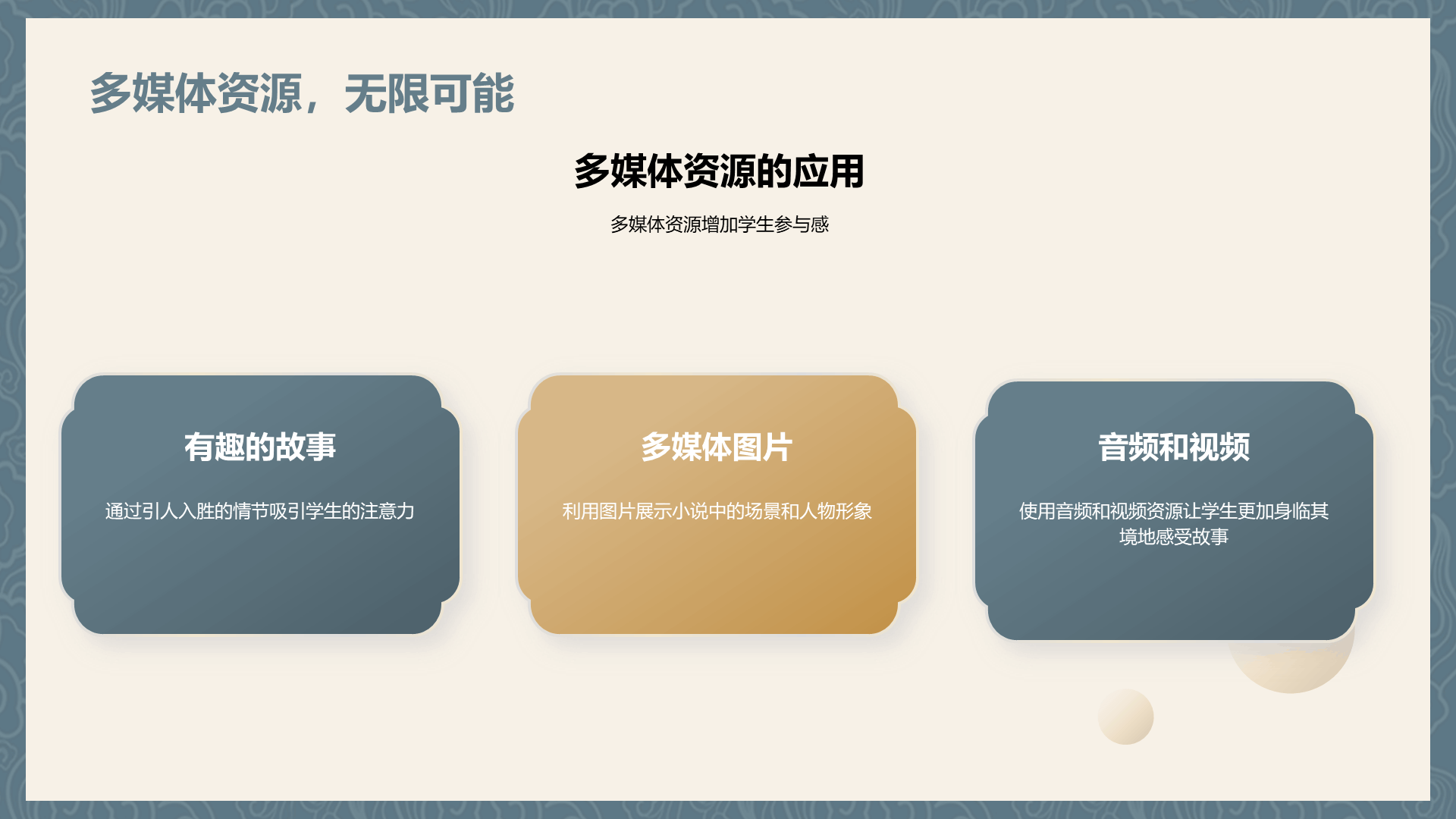 灰色插画复古国风名著导读水浒传培训课件PPT模板