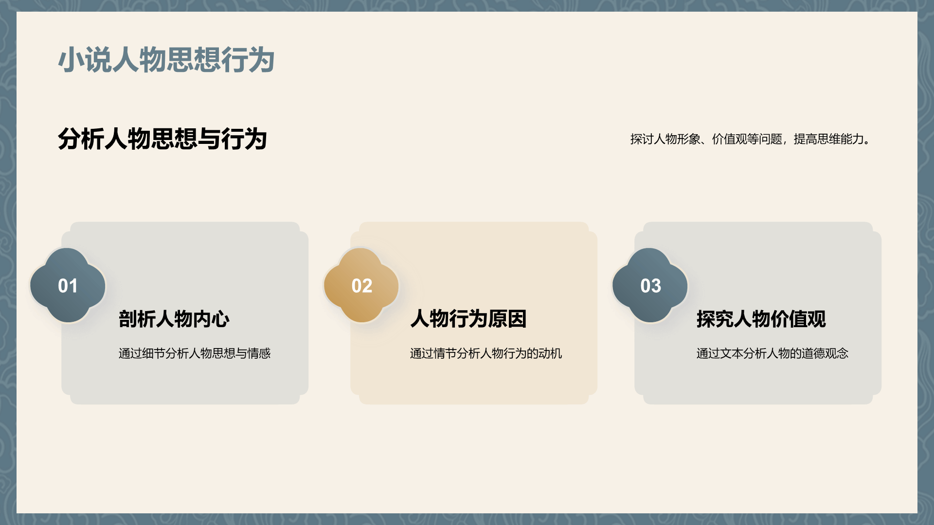 灰色插画复古国风名著导读水浒传培训课件PPT模板