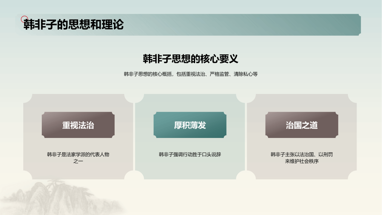 蓝色插画复古国风名著导读韩非子培训课件PPT模板