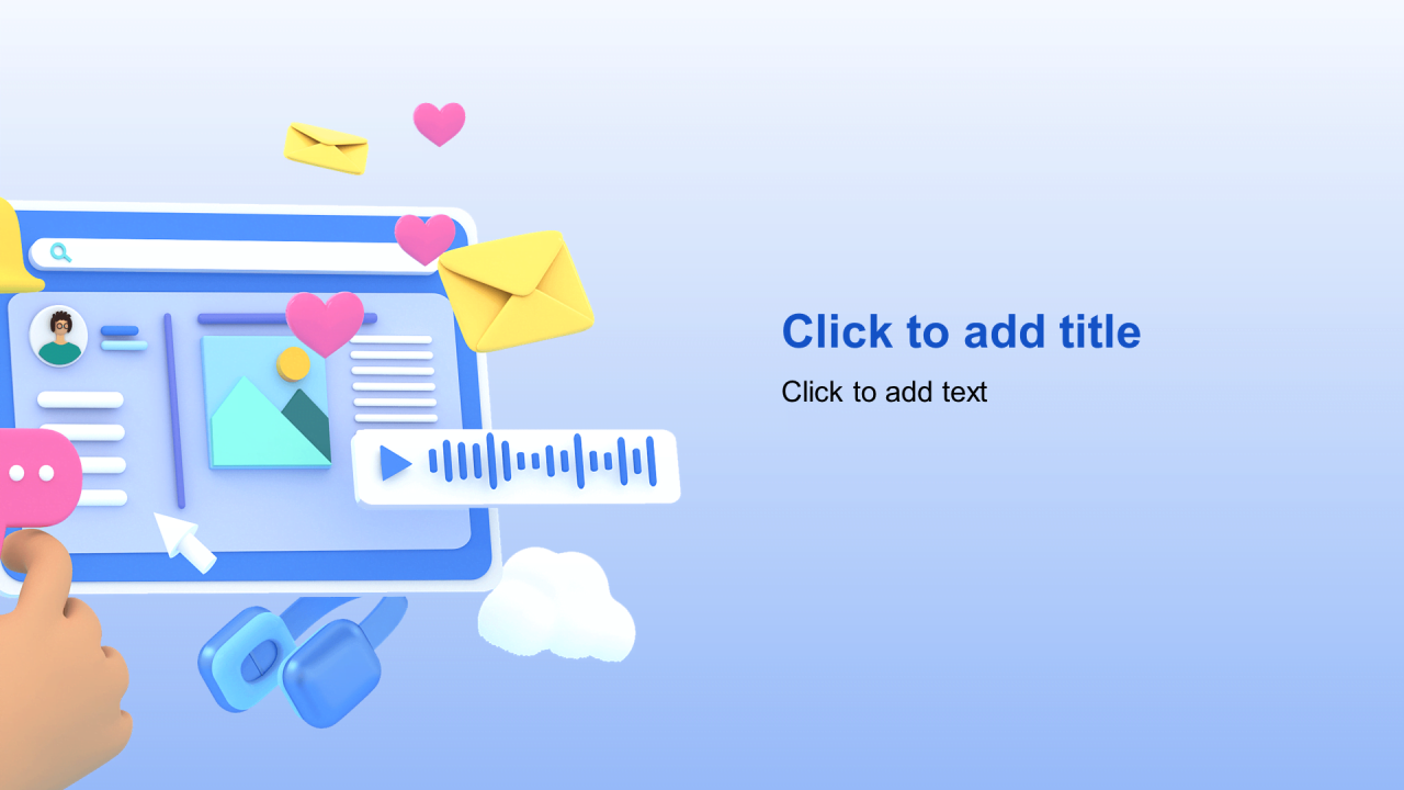 蓝色3D设计总监竞聘述职PPT主题