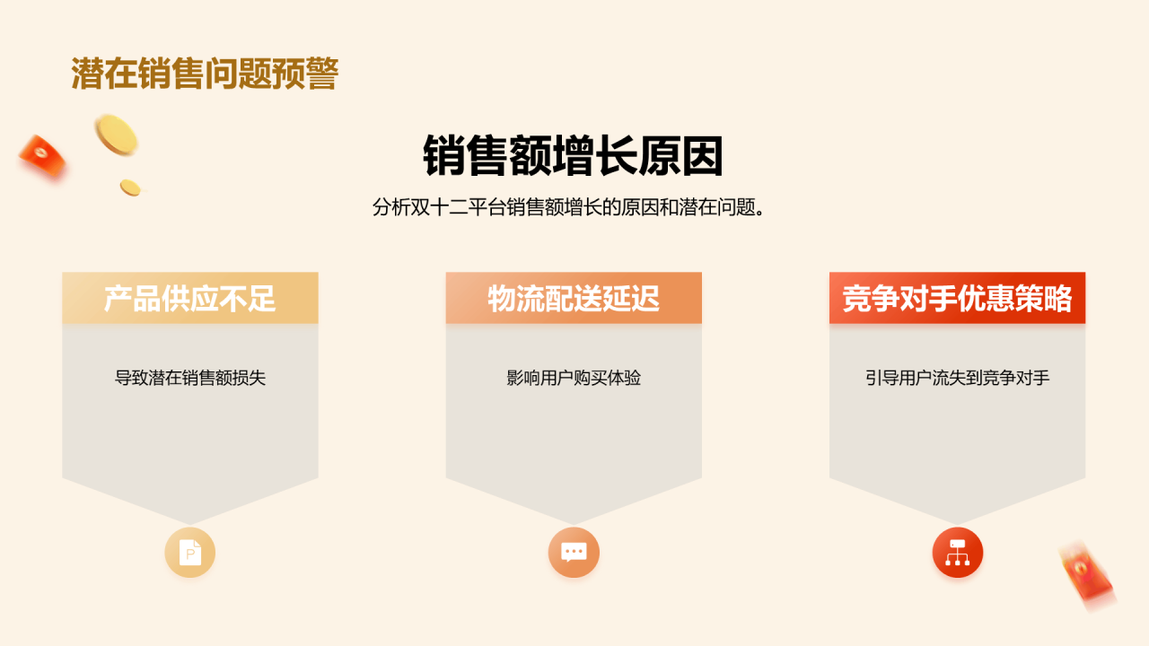 黄色创意炫酷双十二数据研究PPT模板