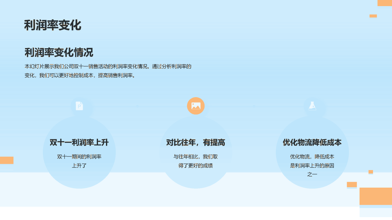 蓝红色3D创意酷炫双十一销售业绩汇报PPT模板