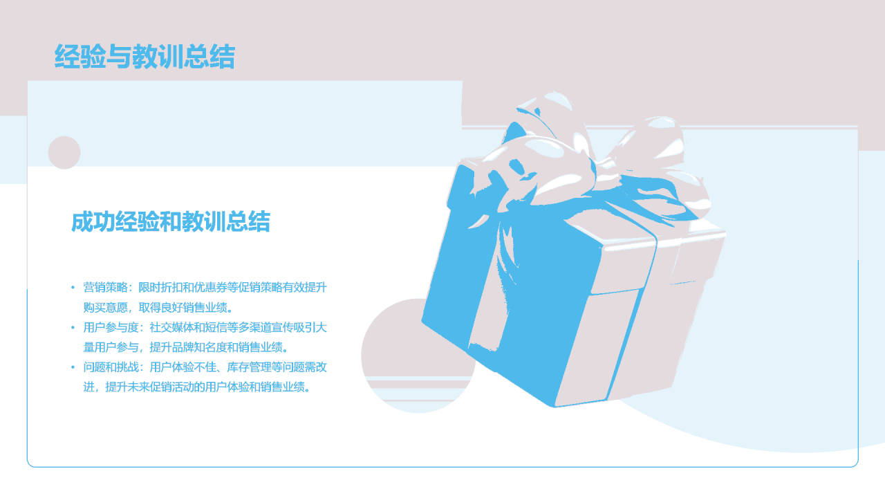 粉色3D创意酷炫双十一电商促销活动总结PPT模板