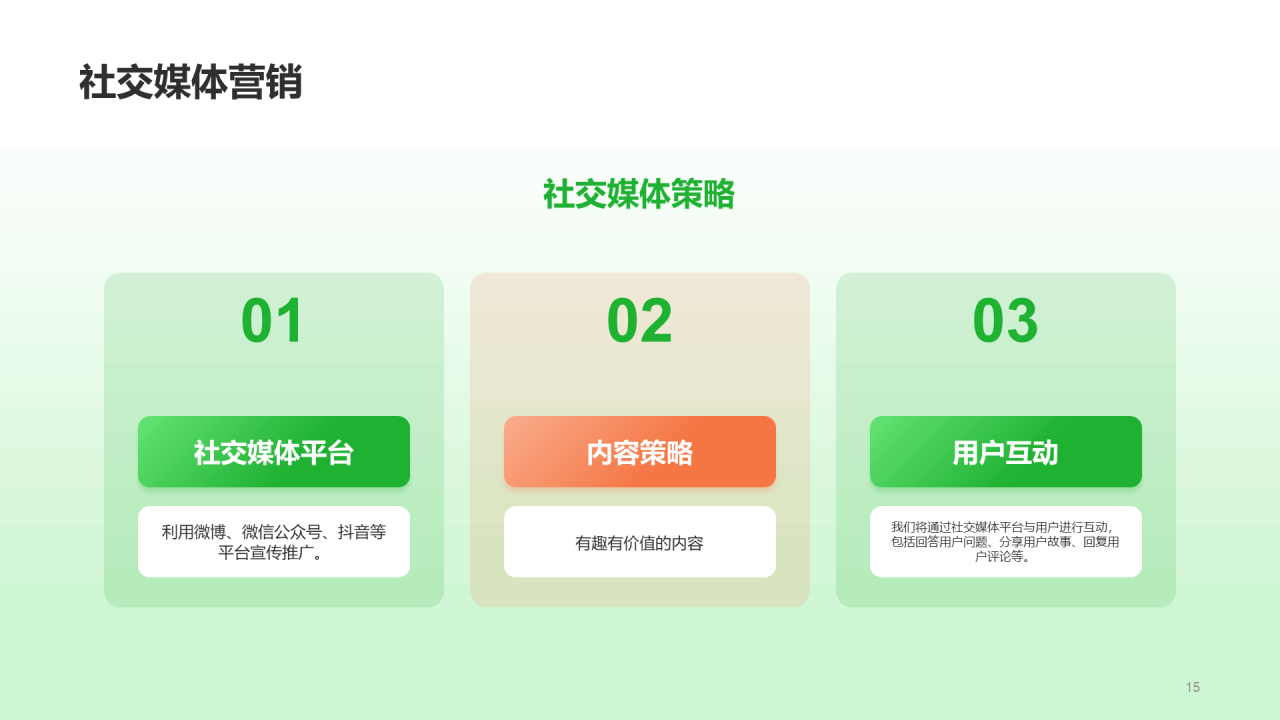 绿色3D创意大雪节气主题营销PPT模板