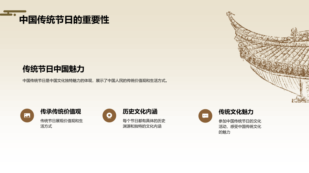 黄色中式复古国风中国传统民俗培训课件PPT模板