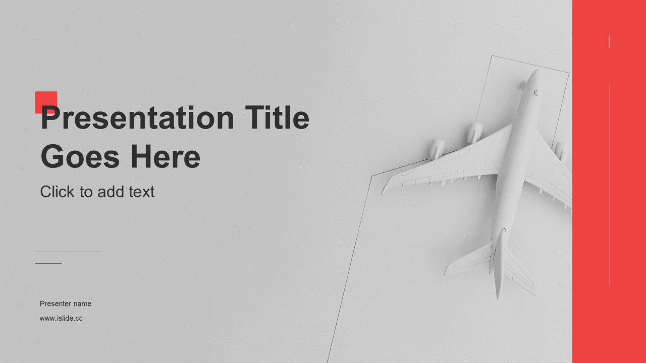 灰色红色商务简约工作述职PPT主题