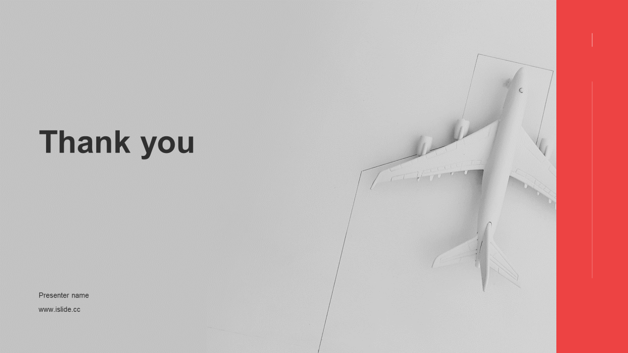 灰色红色商务简约工作述职PPT主题