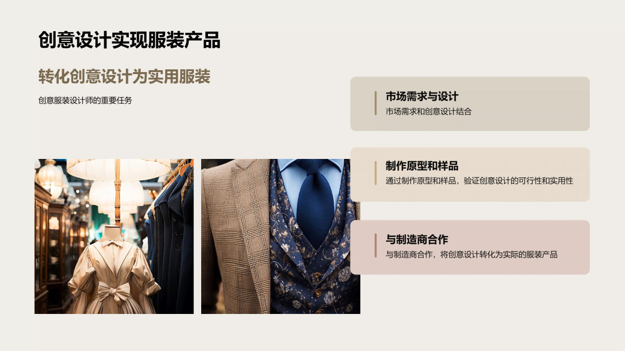 黄色商务现代服装设计创意分享相册展示PPT模板
