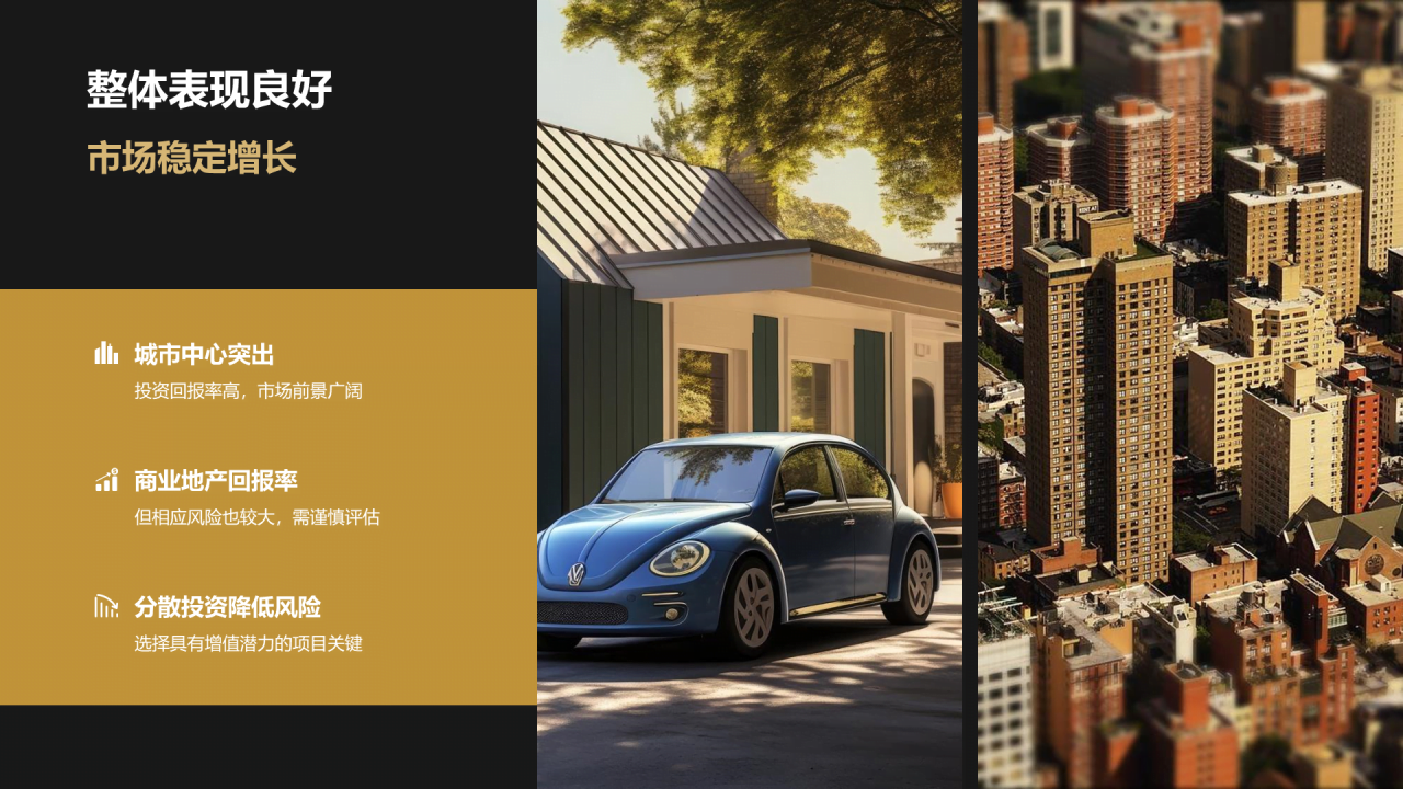 黄色商务现代房产投资赢在未来画册展示PPT模板