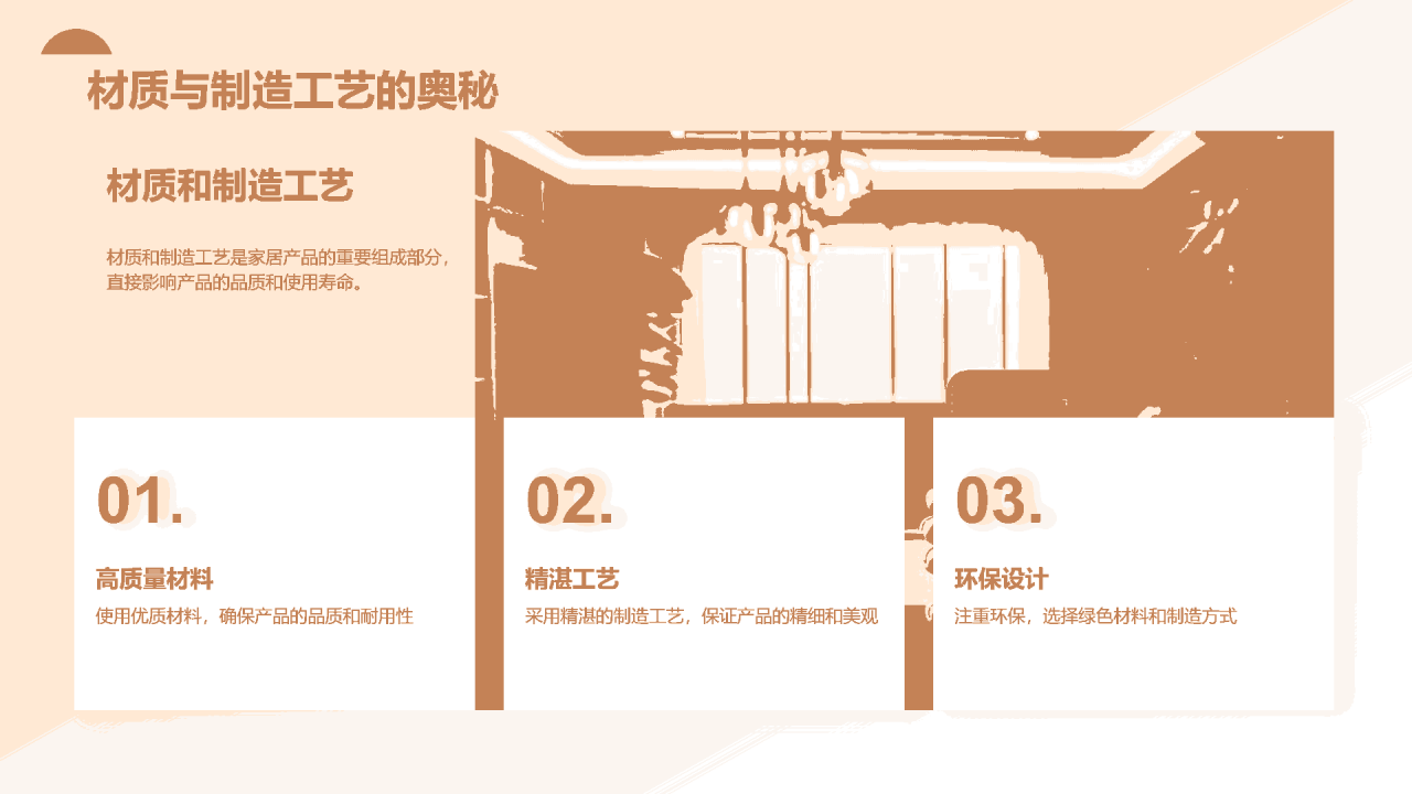 橙色商务现代家居行业产品演示 PPT画册