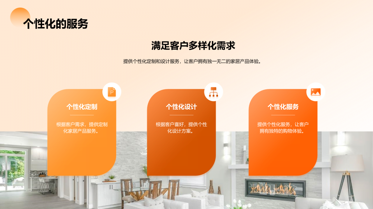 橙色商务现代家居行业产品演示 PPT画册