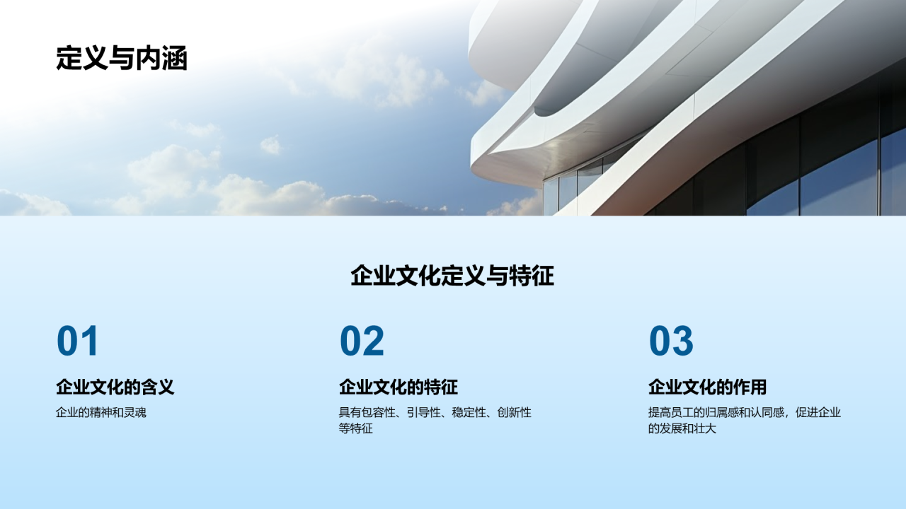 蓝色商务企业文化宣传PPT模板