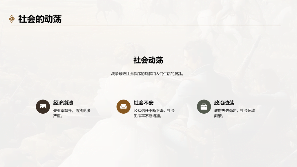 黄色复古读书笔记和平与战争培训课件PPT模板