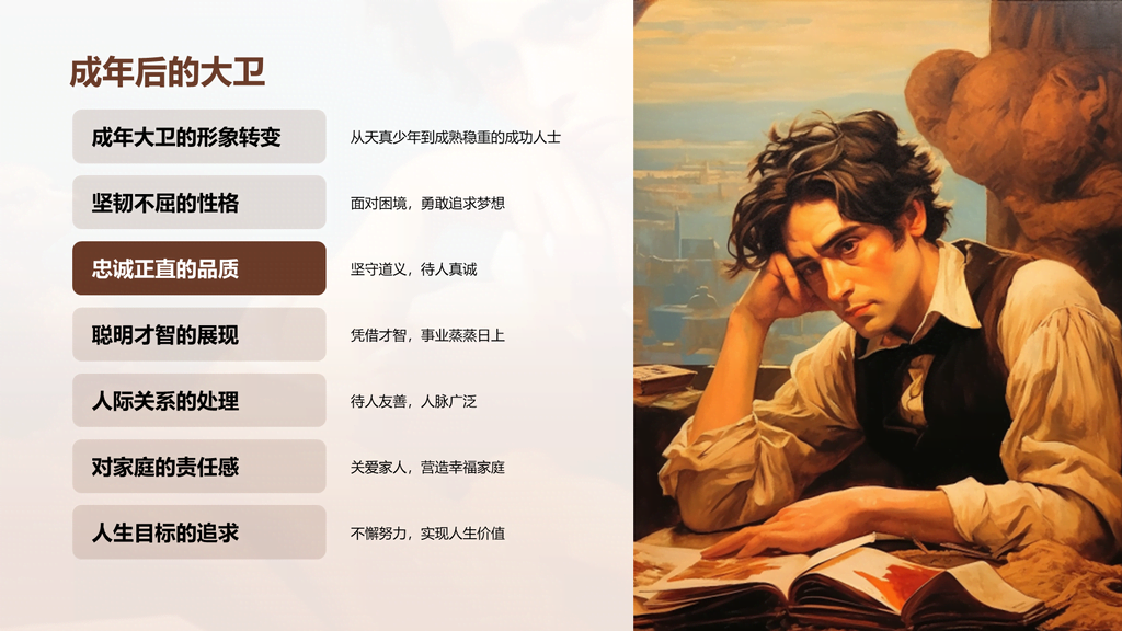 黄色复古读书笔记大卫.科波菲尔培训课件PPT模板