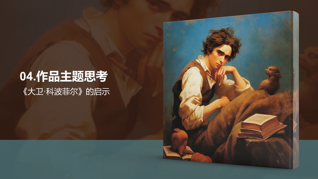 黄色复古读书笔记大卫.科波菲尔培训课件PPT模板