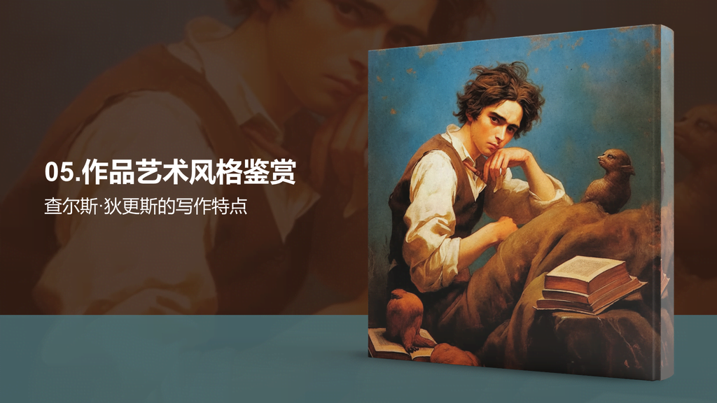 黄色复古读书笔记大卫.科波菲尔培训课件PPT模板