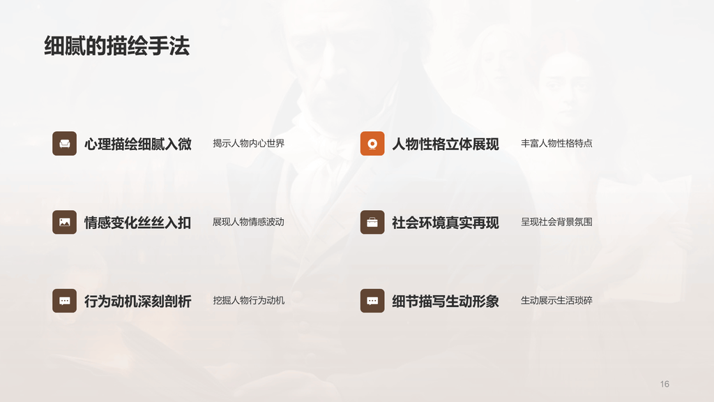 黄色复古读书笔记悲惨世界培训课件PPT模板