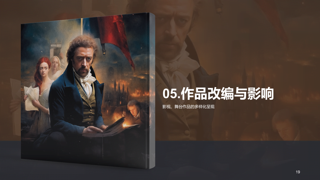 黄色复古读书笔记悲惨世界培训课件PPT模板