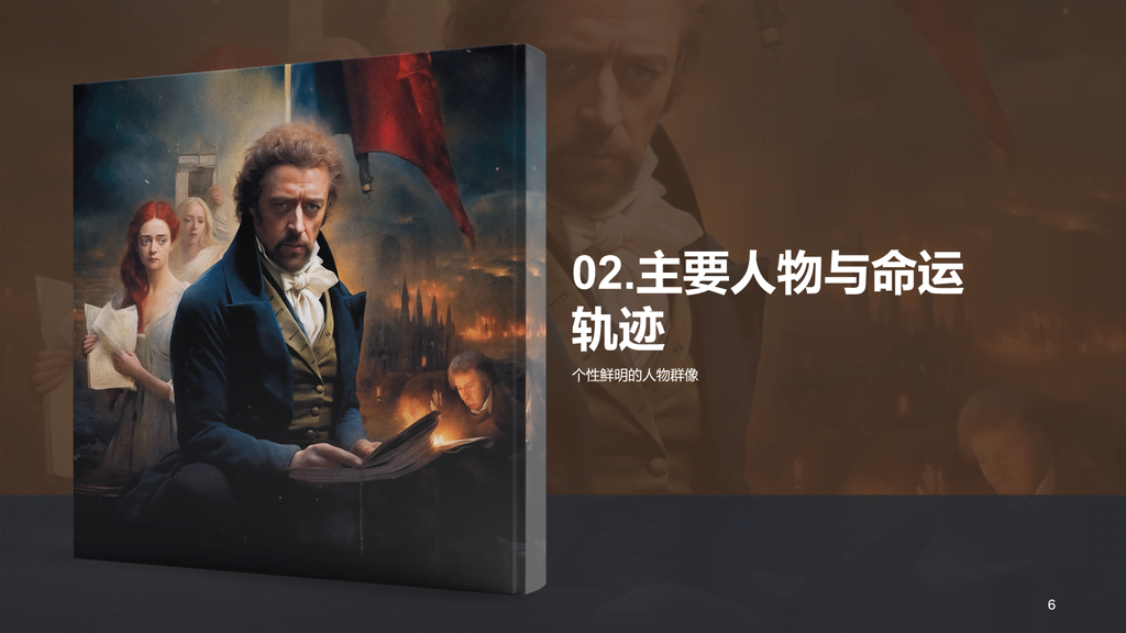 黄色复古读书笔记悲惨世界培训课件PPT模板