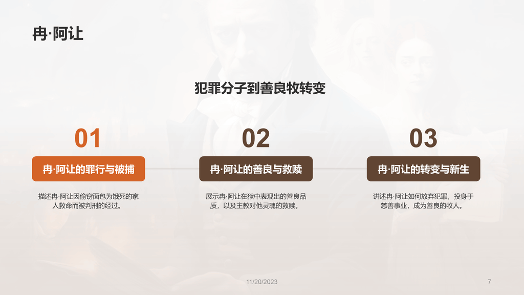 黄色复古读书笔记悲惨世界培训课件PPT模板