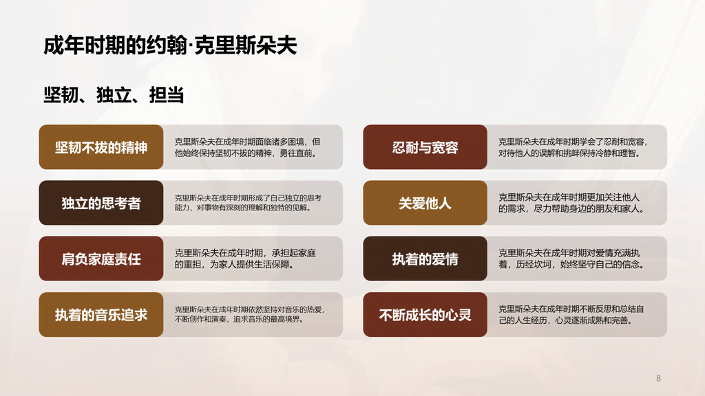 黄色复古读书笔记约翰.克里斯朵夫培训课件PPT模板