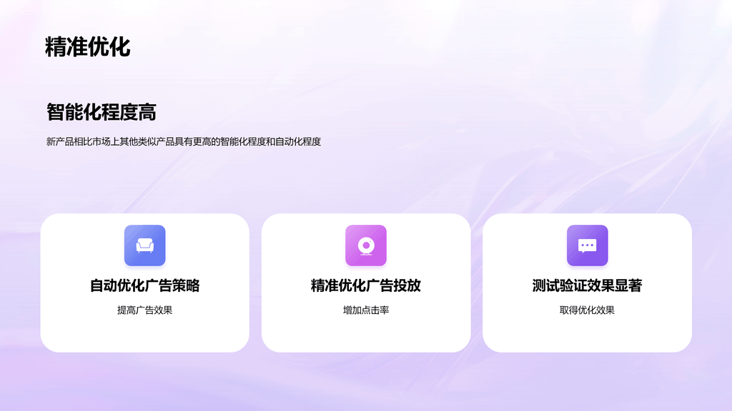 紫色创意酷炫广告投放年终总结PPT模板