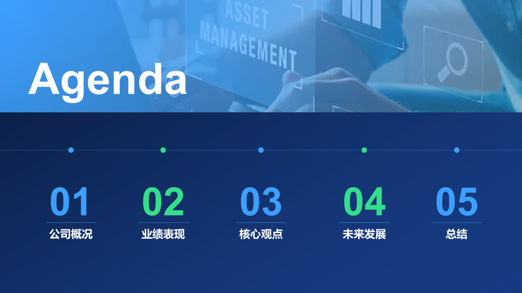 蓝色3D创意IT公司年终总结PPT模板