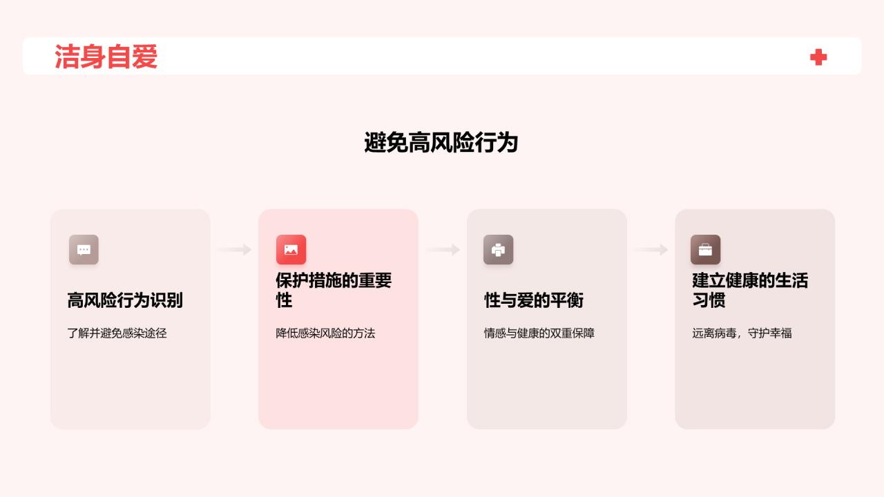 红色插画世界艾滋病日科普培训课件PPT模板