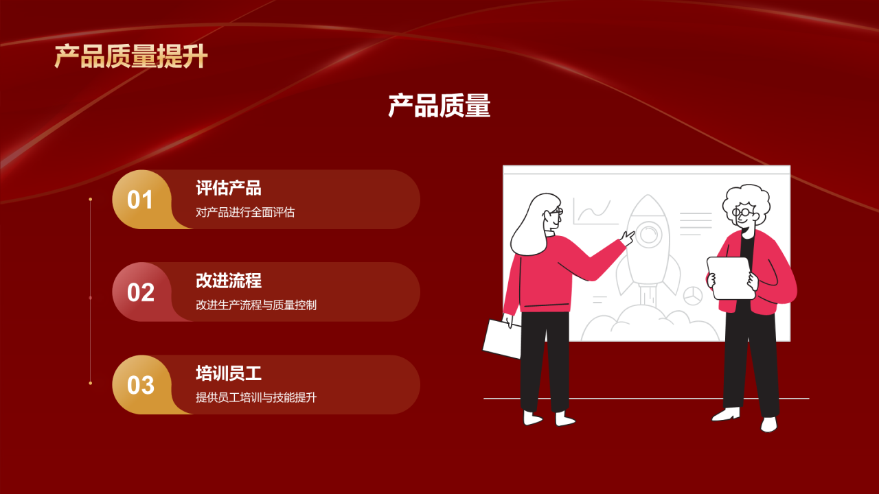 红色奢华企业年会业绩总结与展望PPT模板