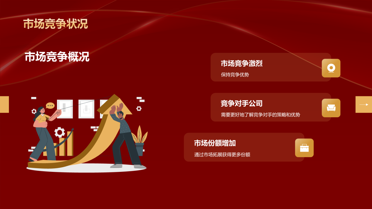 红色奢华企业年会业绩总结与展望PPT模板