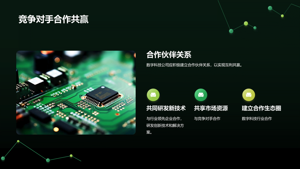 绿色智能电子科技行业年终总结PPT模板