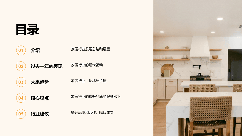 黄色简约现代地产家居年终总结PPT模板