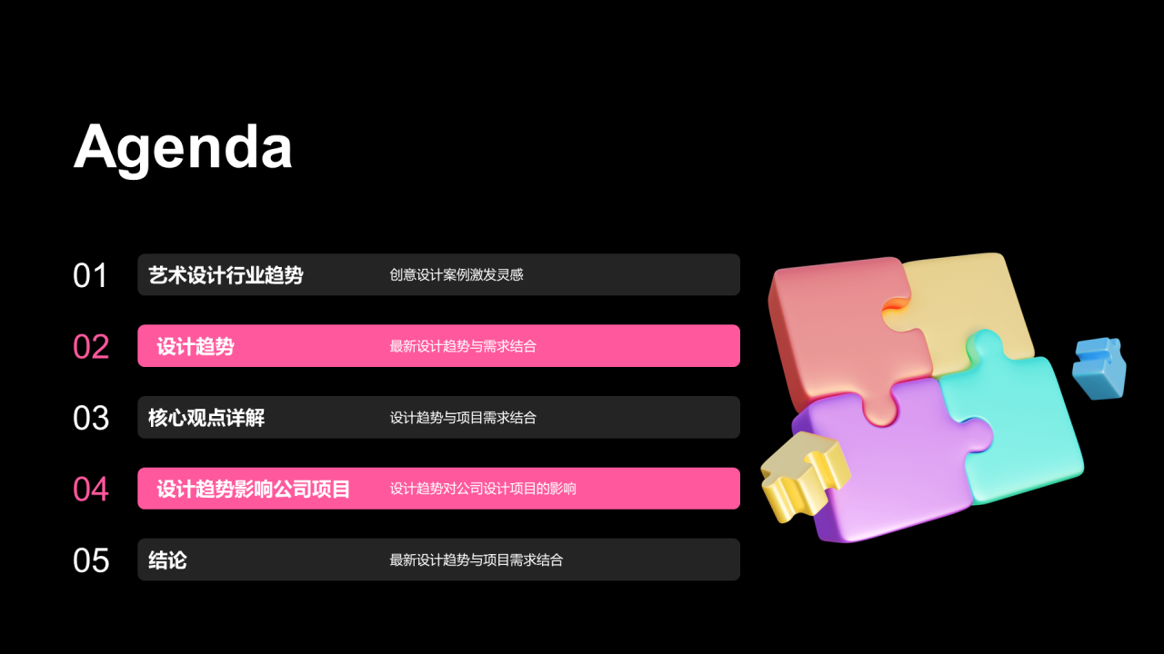 粉色创意设计趋势展望艺术设计年会PPT模板