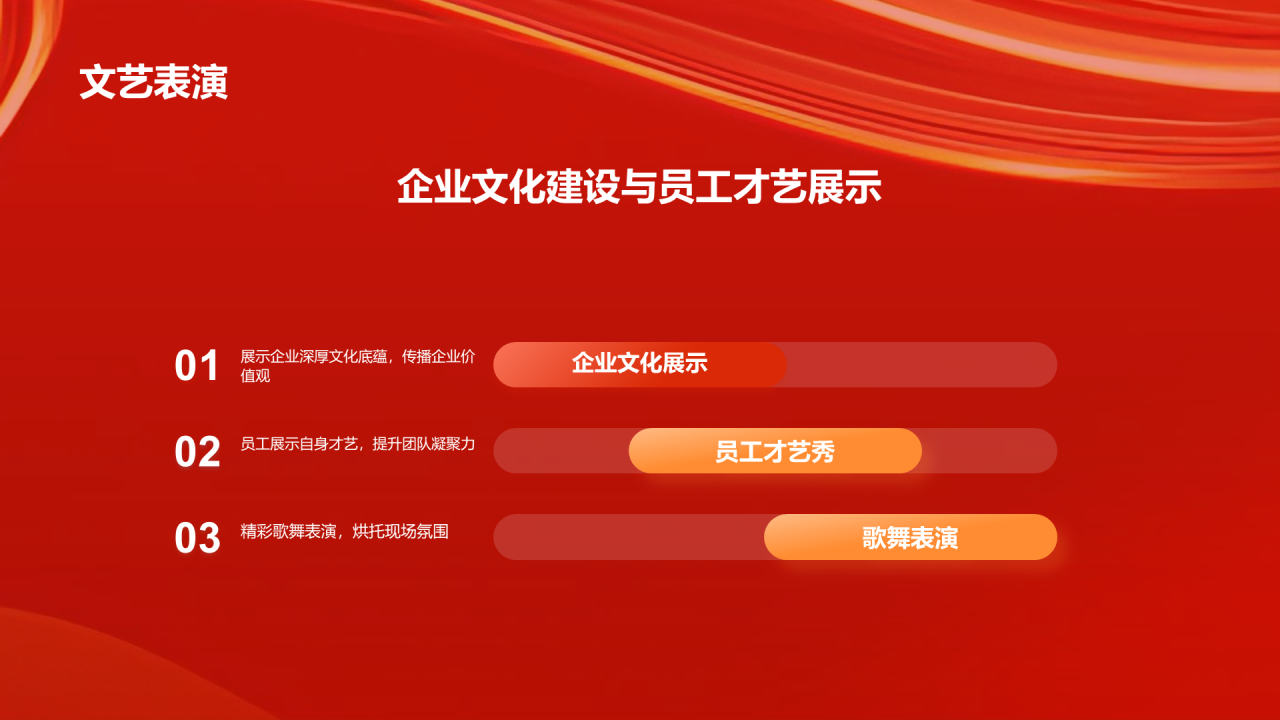 红色创意企业年度员工表彰大会PPT模板
